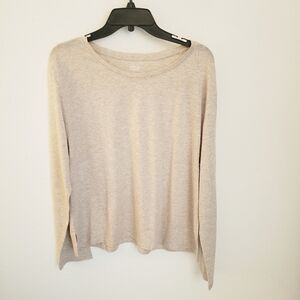 Girlfriend Collective Tan Long Sleeve Cupro Blend Top Size XL NWT